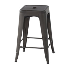 Load image into Gallery viewer, 39F Industrial 24 Inch Metal Bar Stools Wholesale Pallet package, Tolix Style Backless Stackable Stools for Kitchen, Bistro, Pub
