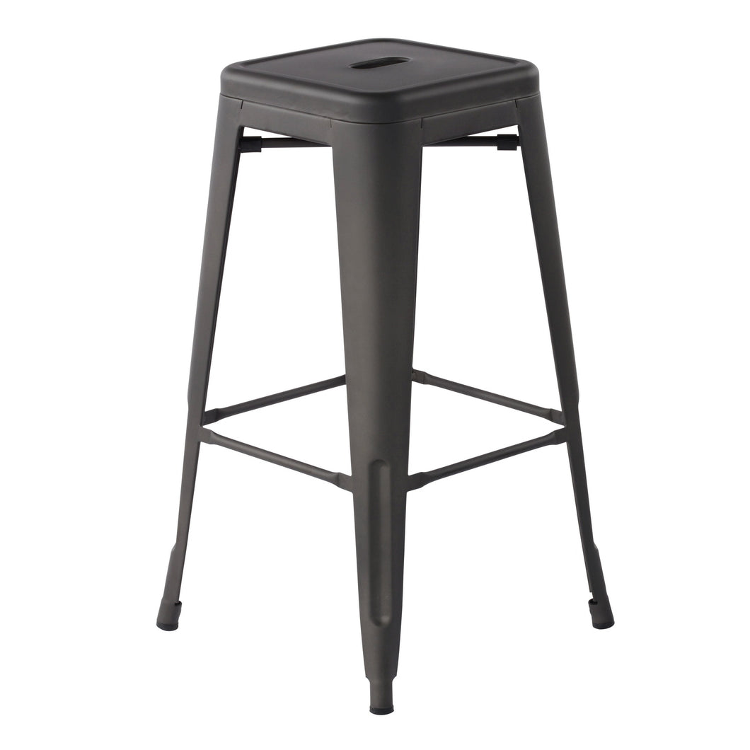 Homycasa Set of 2 Industrial 29 Inch Metal Bar Stools, Tolix Style Backless Stackable Stools for Kitchen, Bistro, Pub