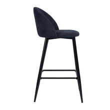 Load image into Gallery viewer, Modern Blue Velvet seat and back Metal leg Barstool - HASEEB TERRY BLUE
