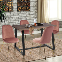 Load image into Gallery viewer, Modern industrial dining table with trendy black metal structure - GLIDE BLACK
