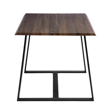 Load image into Gallery viewer, Modern industrial dining table with trendy black metal structure - GLIDE BLACK
