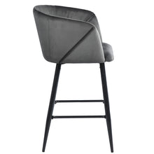 Load image into Gallery viewer, 26&#39;&#39;/30&quot; Upholstered Bar Stools Set of 2, Velvet Kitchen Bar Chair with Back

