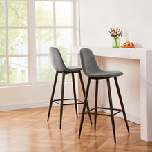 Load image into Gallery viewer, 30&quot; Upholstered Bar Stools with Back Bar Chair Set of 2
