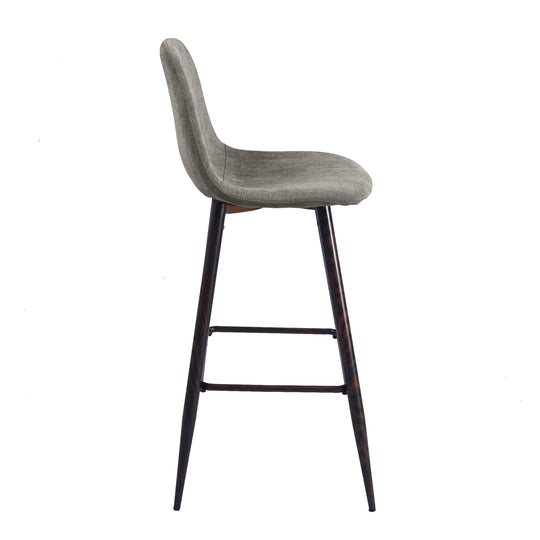 Charlton 30" Upholstered Bar Stools with Back Bar Chair Set of 2-HOMY CASA
