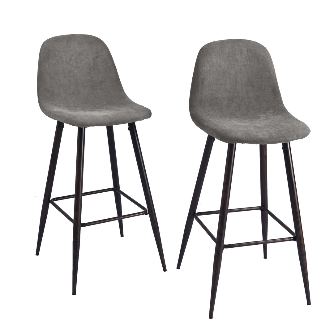 Charlton 30" Upholstered Bar Stools with Back Bar Chair Set of 2-HOMY CASA