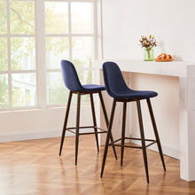 Load image into Gallery viewer, 30&quot; Upholstered Bar Stools with Back Bar Chair Set of 2
