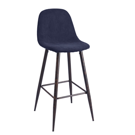 Charlton 30" Upholstered Bar Stools with Back Bar Chair Set of 2-HOMY CASA