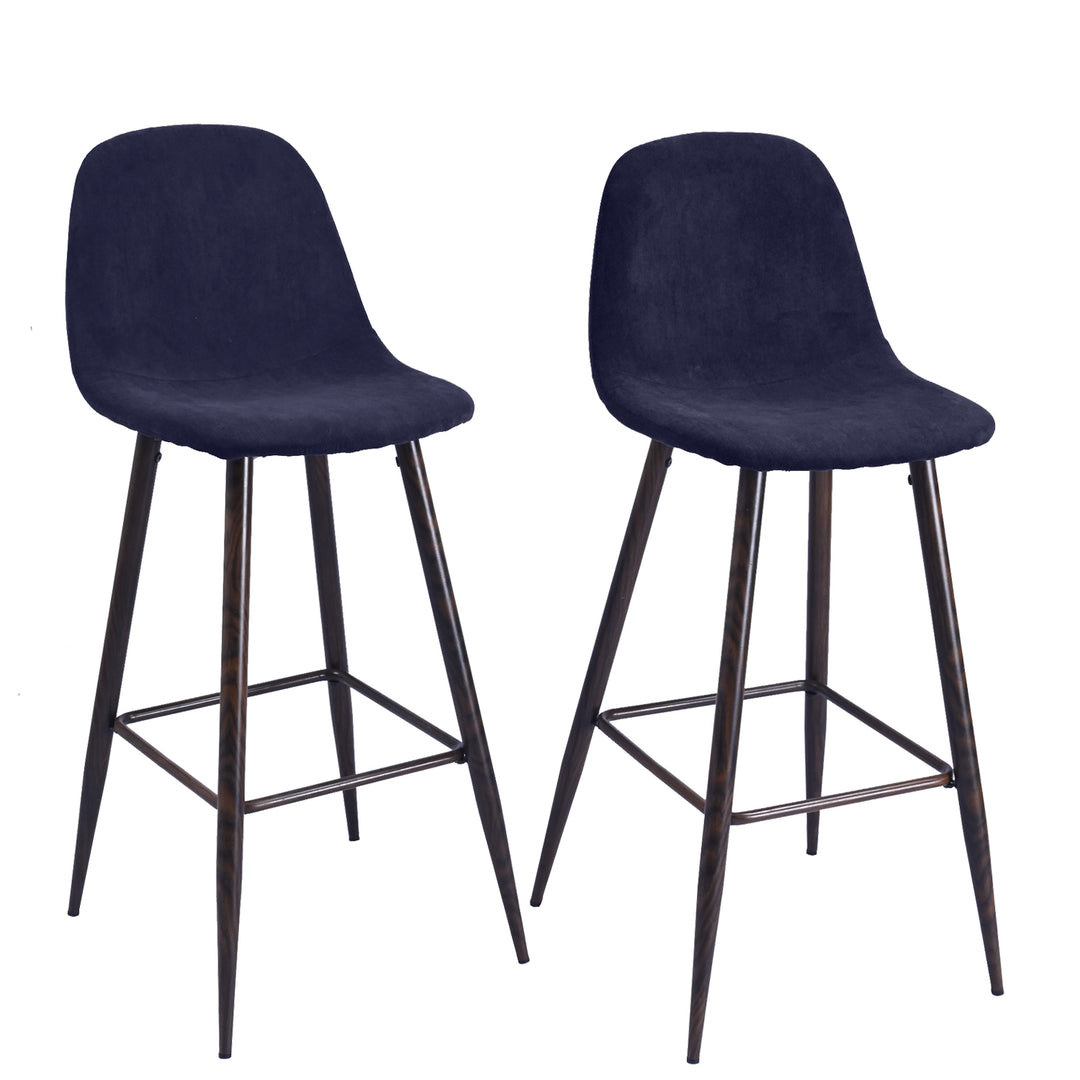 Charlton 30" Upholstered Bar Stools with Back Bar Chair Set of 2-HOMY CASA