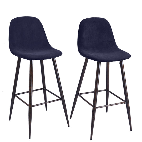 Charlton 30" Upholstered Bar Stools with Back Bar Chair Set of 2-HOMY CASA