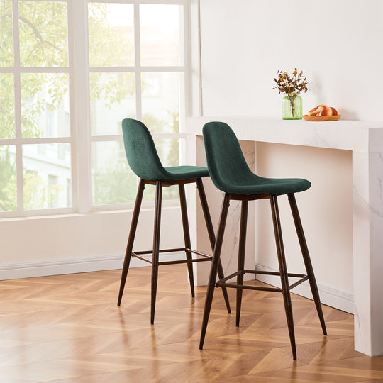 Charlton 30" Upholstered Bar Stools with Back Bar Chair Set of 2-HOMY CASA
