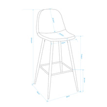 Load image into Gallery viewer, 30&quot; Upholstered Bar Stools with Back Bar Chair Set of 2
