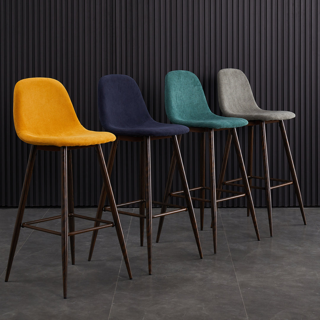 Charlton 30" Upholstered Bar Stools with Back Bar Chair Set of 2-HOMY CASA