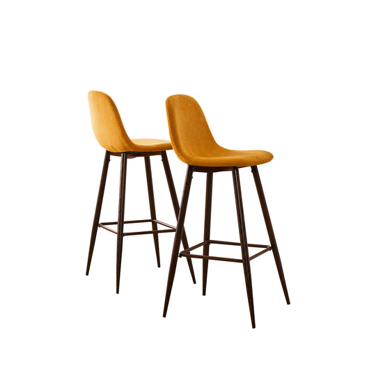 Charlton 30" Upholstered Bar Stools with Back Bar Chair Set of 2-HOMY CASA