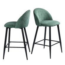Load image into Gallery viewer, 26&quot; Upholstered Counter Height Bar Stool Bar Chairs Set of 2
