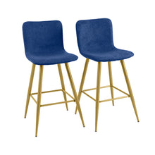 Load image into Gallery viewer, 26&#39;&#39; Upholstered Counter Height Bar Stools Set of 2 with Back
