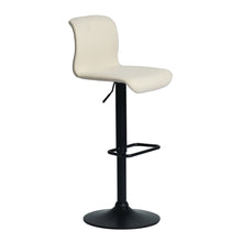 Load image into Gallery viewer, Modern Beige PP seat and back Metal footrest height adjustable Barstool
