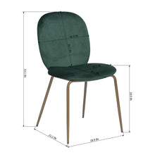 Load image into Gallery viewer, Set of two contemporary looking dining chairs in soft velvet - JULE
