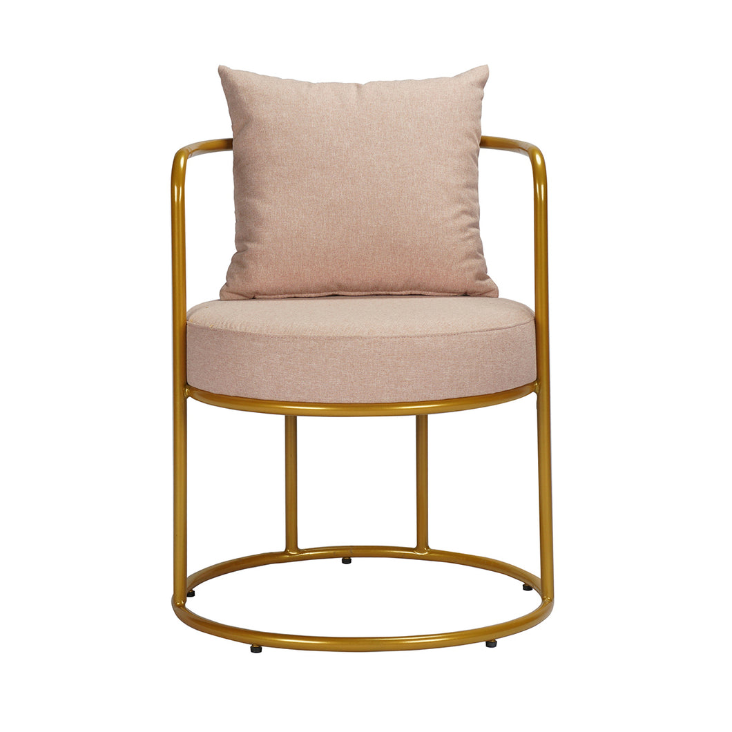 Living Room fabric Golden metal frame Leisure Chair Armchair- Homycasa