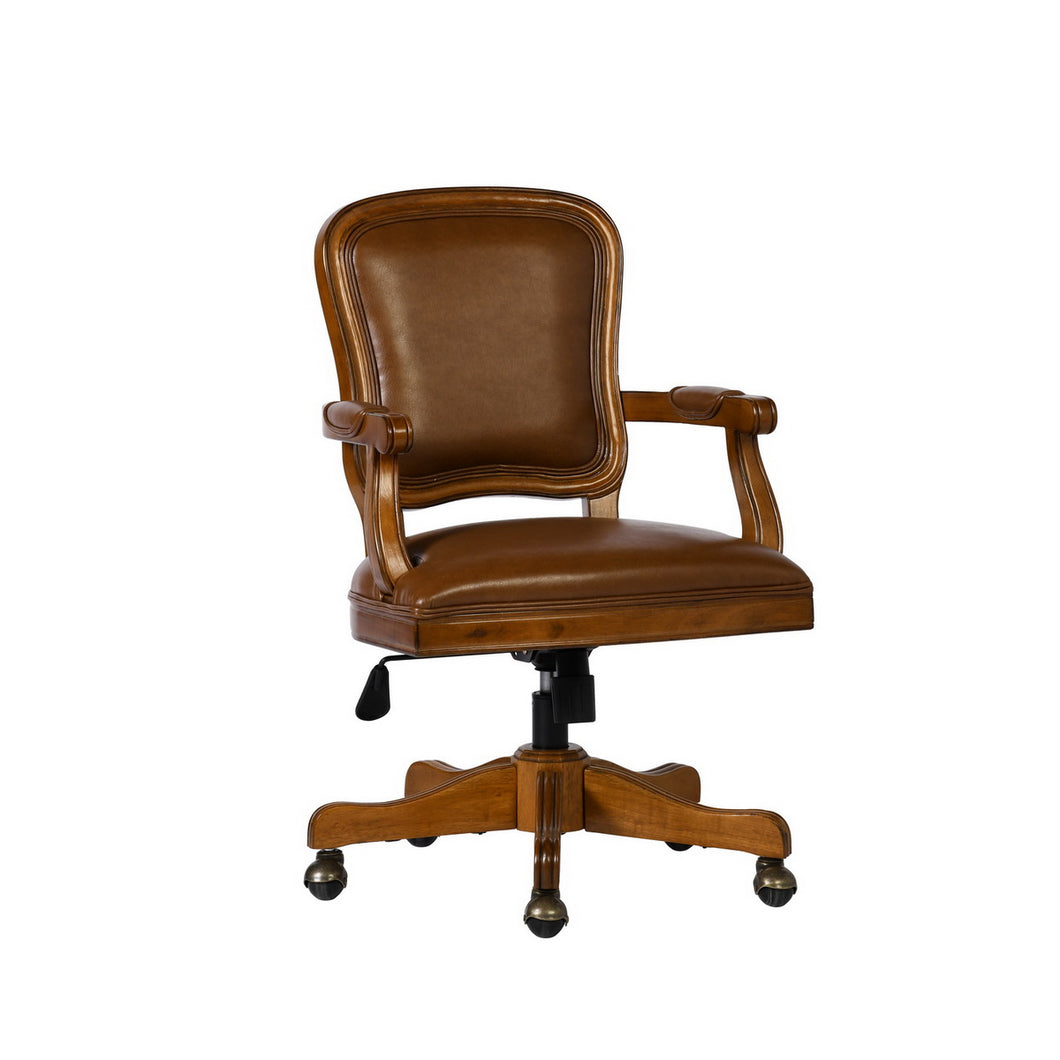KERRI Home Office Chair Rubber Wood Banker Chair - HomyCasa