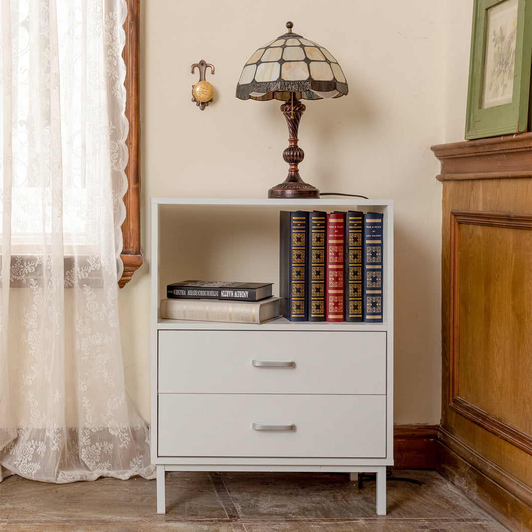 30.0' Tall 2 - Drawer Nightstand in White