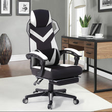 Load image into Gallery viewer, Racing Gaming Chair Office Chair Adjustable Height, White
