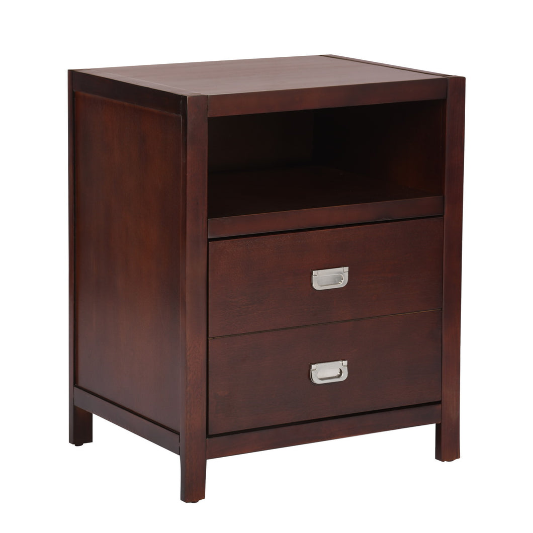 Modern Bedroom Nightstand Solid Wood Organizer Side End Table with 1-Drawer Storage Cabinet LORALIE