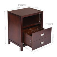 Load image into Gallery viewer, Modern Bedroom Nightstand Solid Wood Organizer Side End Table with 1-Drawer Storage Cabinet LORALIE
