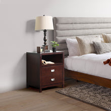 Load image into Gallery viewer, Modern Bedroom Nightstand Solid Wood Organizer Side End Table with 1-Drawer Storage Cabinet LORALIE
