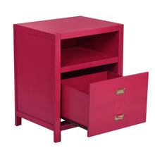 Load image into Gallery viewer, Modern Bedroom Nightstand Solid Wood Organizer Side End Table with 1-Drawer Storage Cabinet LORALIE
