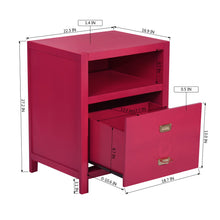 Load image into Gallery viewer, Modern Bedroom Nightstand Solid Wood Organizer Side End Table with 1-Drawer Storage Cabinet LORALIE
