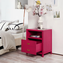 Load image into Gallery viewer, Modern Bedroom Nightstand Solid Wood Organizer Side End Table with 1-Drawer Storage Cabinet LORALIE
