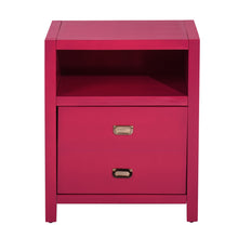 Load image into Gallery viewer, Modern Bedroom Nightstand Solid Wood Organizer Side End Table with 1-Drawer Storage Cabinet LORALIE
