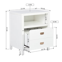 Load image into Gallery viewer, Modern Bedroom Nightstand Solid Wood Organizer Side End Table with 1-Drawer Storage Cabinet LORALIE
