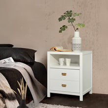 Load image into Gallery viewer, Modern Bedroom Nightstand Solid Wood Organizer Side End Table with 1-Drawer Storage Cabinet LORALIE
