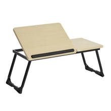 Load image into Gallery viewer, Mamie 11 in White Adjustable Laptop Table BLACK
