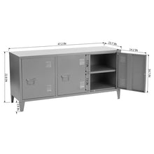 Load image into Gallery viewer, Single Door Metal Storage Cabinet, Locker Metal Multifuction 2-Tier Home Kitchen Office Storage Sideboard Cupboard Console MATAPOURI
