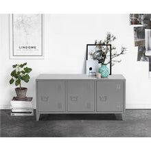 Load image into Gallery viewer, Single Door Metal Storage Cabinet, Locker Metal Multifuction 2-Tier Home Kitchen Office Storage Sideboard Cupboard Console MATAPOURI
