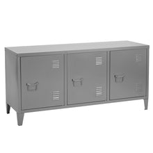 Load image into Gallery viewer, Single Door Metal Storage Cabinet, Locker Metal Multifuction 2-Tier Home Kitchen Office Storage Sideboard Cupboard Console MATAPOURI
