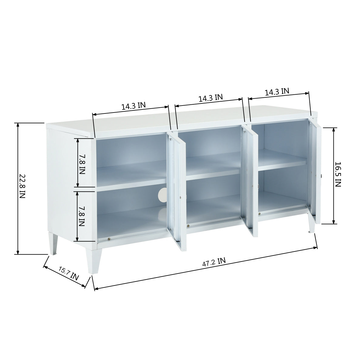 1235 Counter Height Storage Cabinet - Small Metal Office Cabinet