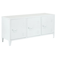 Load image into Gallery viewer, Single Door Metal Storage Cabinet, Locker Metal Multifuction 2-Tier Home Kitchen Office Storage Sideboard Cupboard Console MATAPOURI
