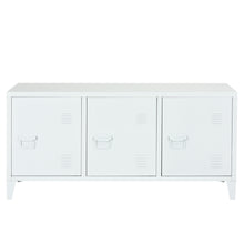 Load image into Gallery viewer, Single Door Metal Storage Cabinet, Locker Metal Multifuction 2-Tier Home Kitchen Office Storage Sideboard Cupboard Console MATAPOURI
