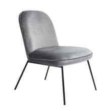 Load image into Gallery viewer, Small comfortable velvet armchair or dining chair with full upholstery - MOONEY
