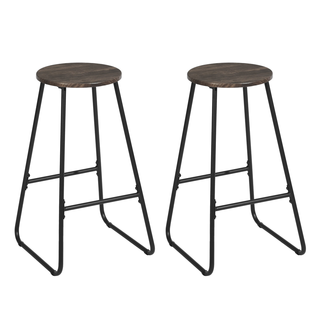 Industrial style bar stools with original frame and footrest - MORAG