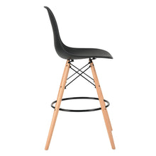 Load image into Gallery viewer, Modern Comfortable PP Seat and Back Wooden Leg Barstool
