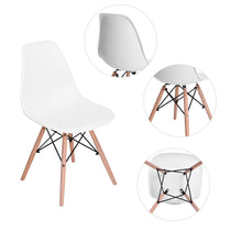 Load image into Gallery viewer, Set of 4 or 6 Scandinavian style dining chairs in plastic and metal - RICO
