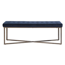 Load image into Gallery viewer, Mid-Century Modern Velvet Bench
