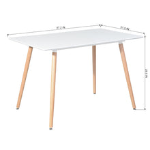 Load image into Gallery viewer, Mid-Century Mordern Rectangle Dining Table Round Leg White
