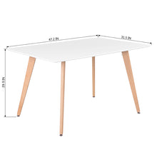 Load image into Gallery viewer, Rectangular dining table for 4 people, simple and uncluttered - ROOKIE SQUARE
