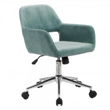 Load image into Gallery viewer, Ross Teal Velvet Home Task Chair AQUA
