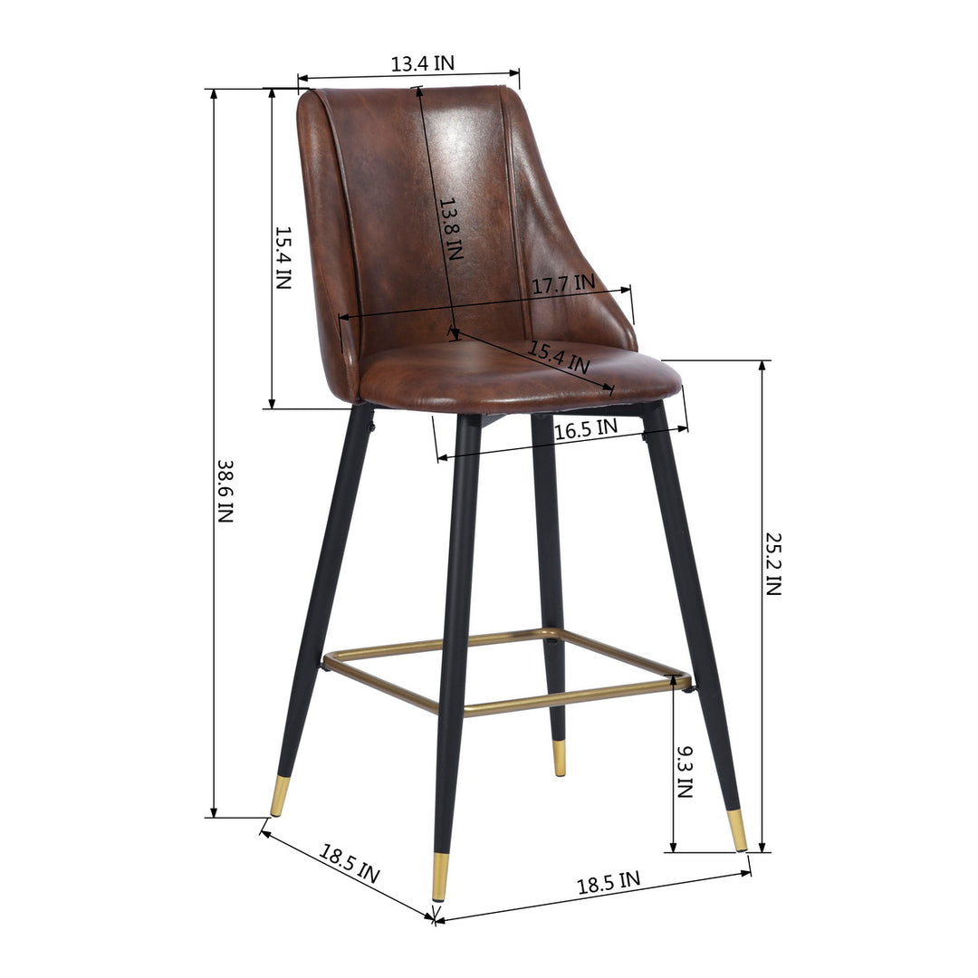 Smeg Modern Counter Stool with Pu Cover for Bar set in Kitchen-HOMY CASA